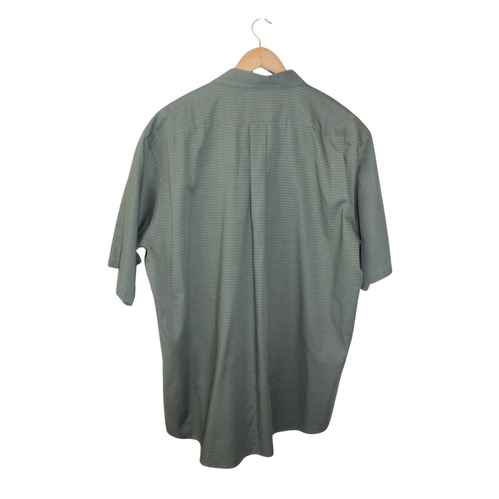 LL Bean Shirt Mens XXL Green Plaid Traditional Short Sleeves Button‎ Up - Picture 2 of 4